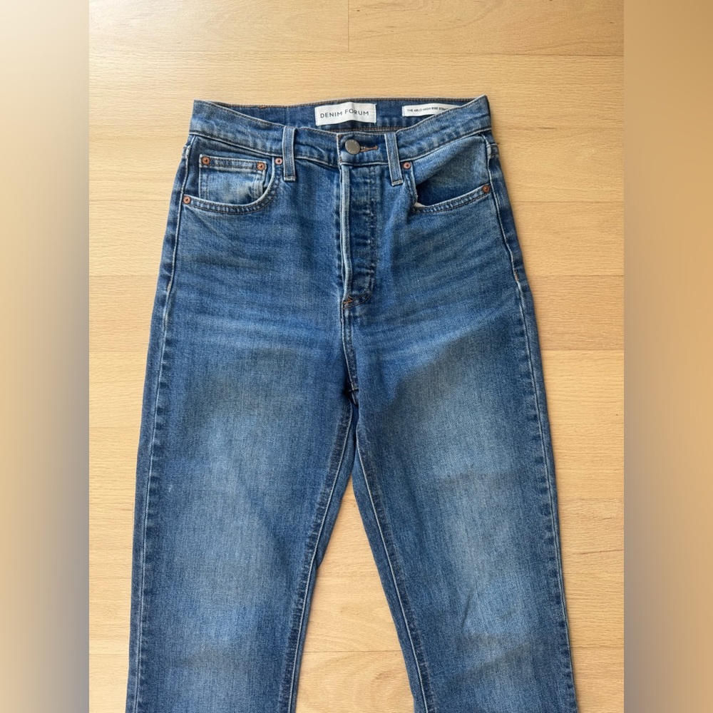 Aritzia Denim Forum The Arlo High Rise Straight Jeans Size 25/28L - Picture 7 of 13